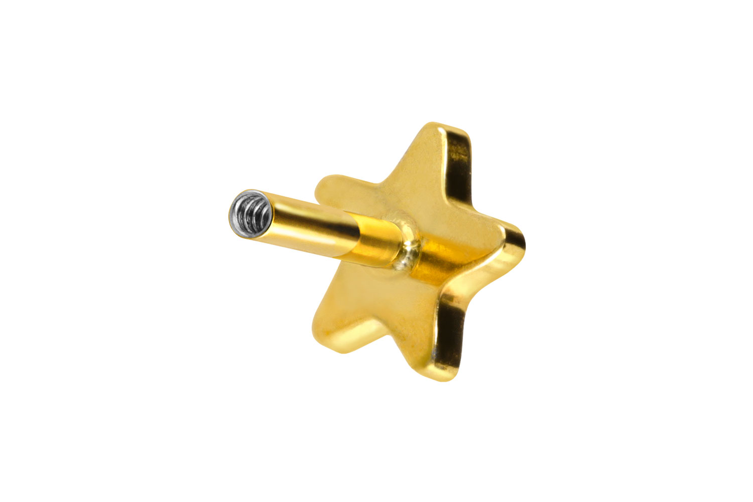Titan Labret Piercing mit Innengewinde ohne Kugel STERN